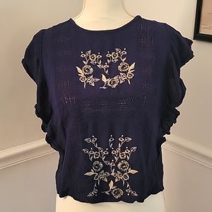 American‎ Eagle Sleeveless Top Navy Blue Women's Small